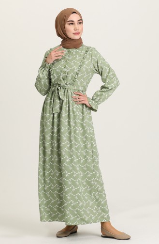 Robe Hijab Vert noisette 21Y8338-05