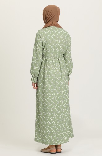 Green Almond Hijab Dress 21Y8338-05