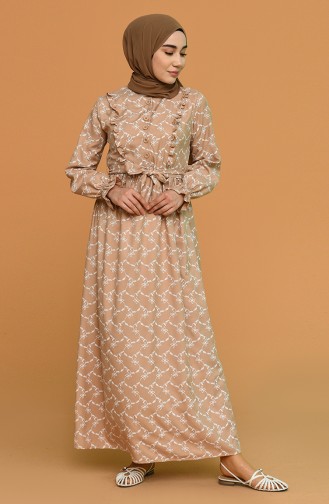 Mink Hijab Dress 21Y8338-06