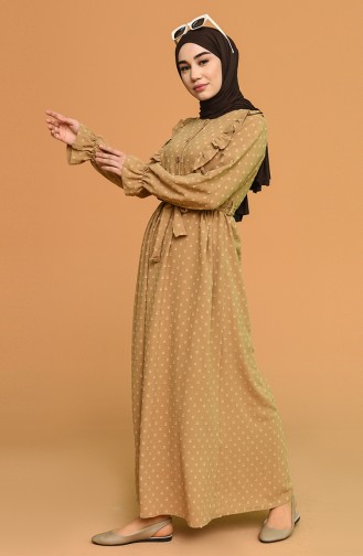 Milk Coffee Hijab Dress 21Y8371-01