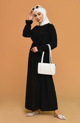 Schwarz Hijab Kleider 21Y8371-03