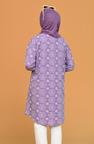 Desenli Tunik 2035-05 Lila