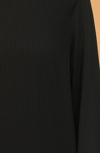 Piliseli Şifon Tunik 4214-01 Siyah