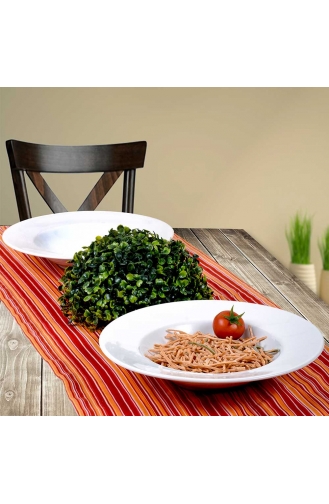 Keramika Beyaz Delta Makarna Tabağı 26 Cm PT025126F004A0000000AMTE00-01 Beyaz Beyaz