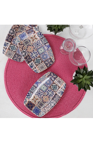 Keramika Etnik Kayık Tabak 19 Cm 3 Adet - 17612 ST500003F021ADJ2300MAF4300-01 Renkli