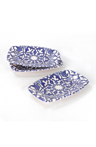 Keramika Osmanlı Kayık Tabak 19 Cm 3 Adet - 17667 ST500003F021ADJ5000MAF4300-01 Mavi Beyaz