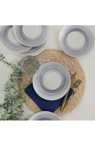 Keramika Round Line Pasta Tabağı 20 Cm 6 Adet - 18401 ST040206F022AJ09900MASD400-01 Krem