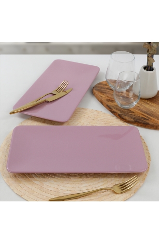 Keramika Violet Siera Kayık Tabak 33 Cm 2 Adet ST032002F451A000000MAKYK00-01 Mor Lila