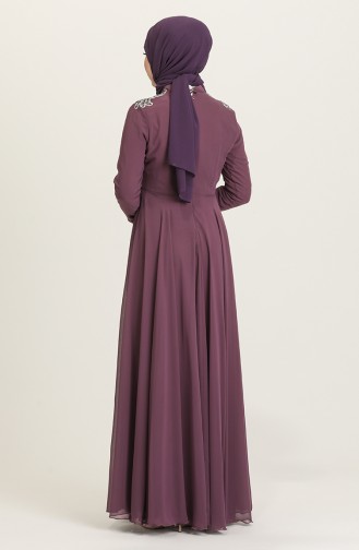 Dunkel-Rose Hijab-Abendkleider 4212-08