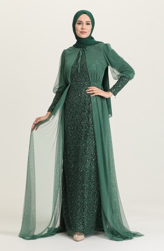 Habillé Hijab Vert 5346-13