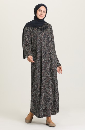 Grün Hijab Kleider 4831A-01