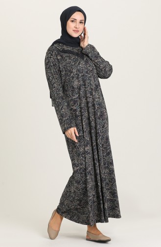 Indigo Hijab Dress 4831A-03