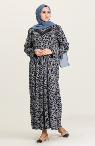 Robe Hijab Bleu Marine 4831B-01