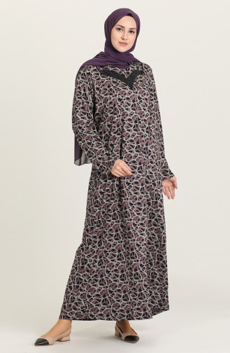 Dusty Rose Hijab Dress 4831B-02