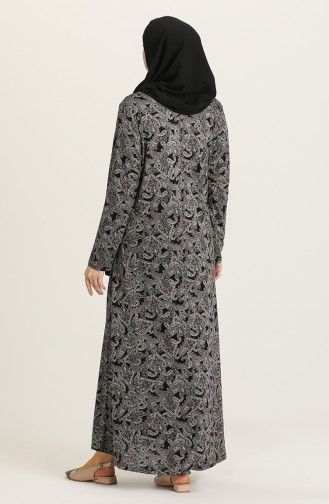 Black Hijab Dress 4847A-03