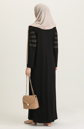 Black Hijab Dress 4925-01
