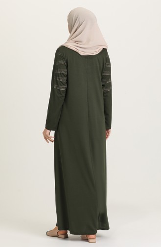 Khaki Hijab Kleider 4925-04