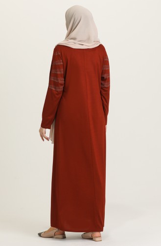 Tan Hijab Dress 4925-06
