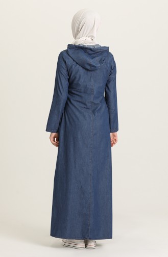 Dunkelblau Hijab Kleider 6203-01