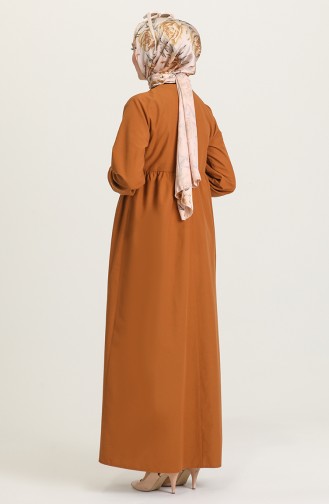 Tan Hijab Dress 6893-02