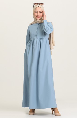 Blue Hijab Dress 6893-05