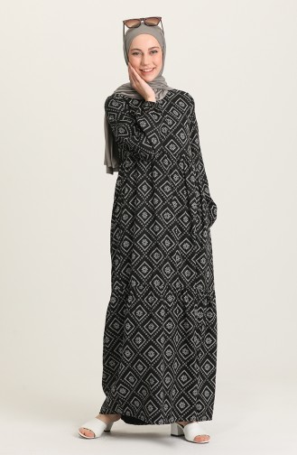 Schwarz Hijab Kleider 21Y8362-02