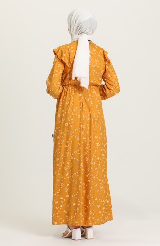 Mustard Hijab Dress 21Y8364-02