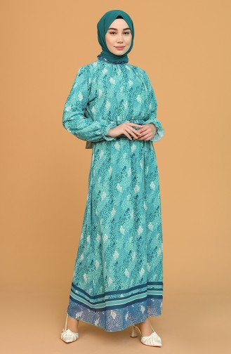 Mint Green Hijab Dress 21Y3138502-01