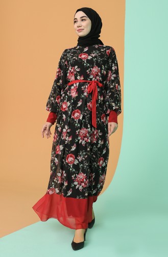 Red Hijab Dress 21Y3137400-01