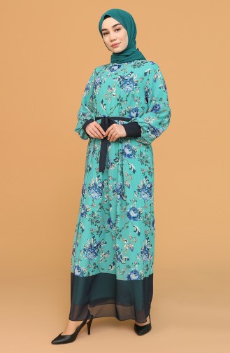 Navy Blue Hijab Dress 21Y3137400-02