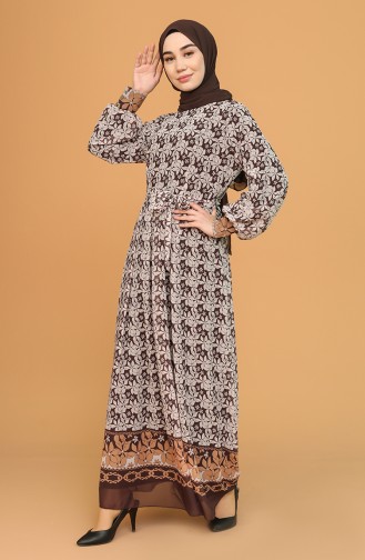 Brown İslamitische Jurk 21Y3137401-01