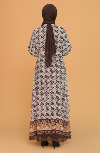 Brown Hijab Dress 21Y3137401-01