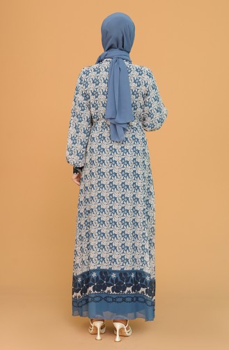 Indigo Hijab Dress 21Y3137401-03