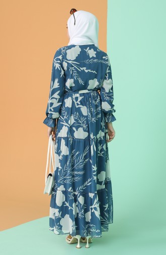 Blue Hijab Dress 21Y3138000-02