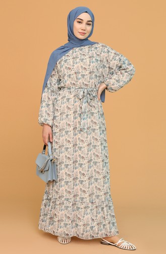 Beige Hijab Dress 21Y3138300-01