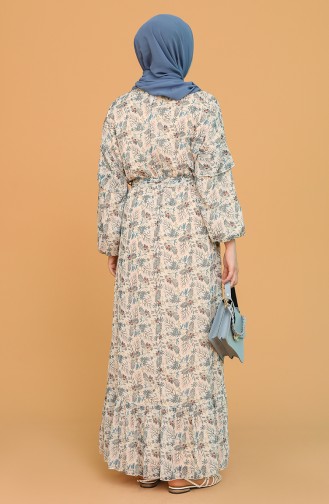Beige Hijab Dress 21Y3138300-01
