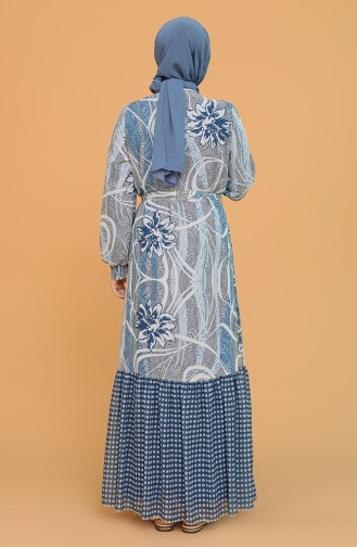 Blau Hijab Kleider 21Y3138901-02