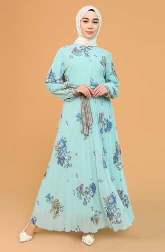 Mint Green Hijab Dress 21Y3160200-03