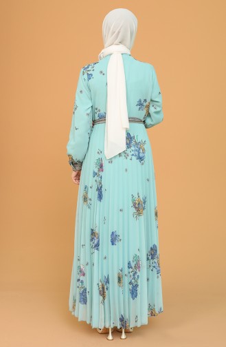 Mint Green Hijab Dress 21Y3160200-03