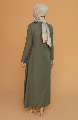 Green Hijab Dress 7070-02