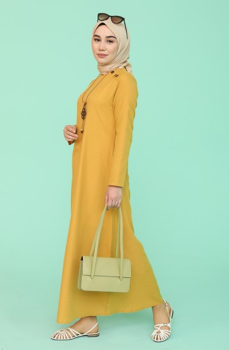 Tan Hijab Dress 7070-08