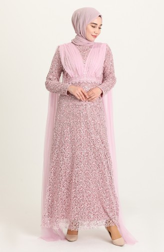 Violet Hijab Evening Dress 202018-03