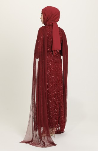 Weinrot Hijab-Abendkleider 202018-04