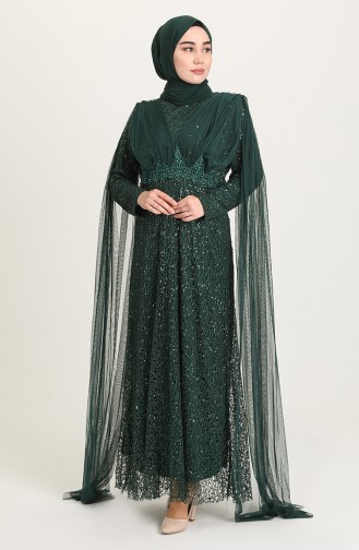 Emerald Green Hijab Evening Dress 202018-06