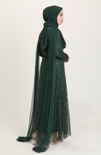 Emerald Green Hijab Evening Dress 202018-06