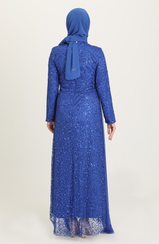 Saks-Blau Hijab-Abendkleider 202021-01