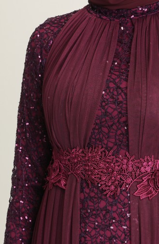 Plum Hijab Evening Dress 202021-03