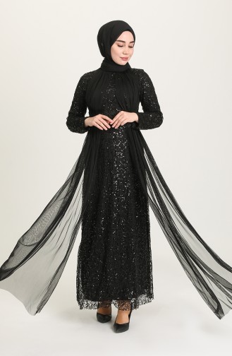 Black Hijab Evening Dress 202021-04