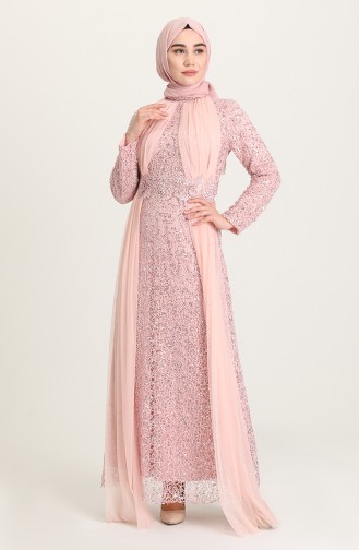 Powder Hijab Evening Dress 202021-07