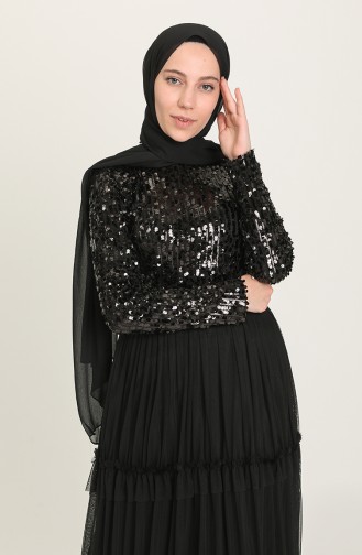 Habillé Hijab Noir 20208-06